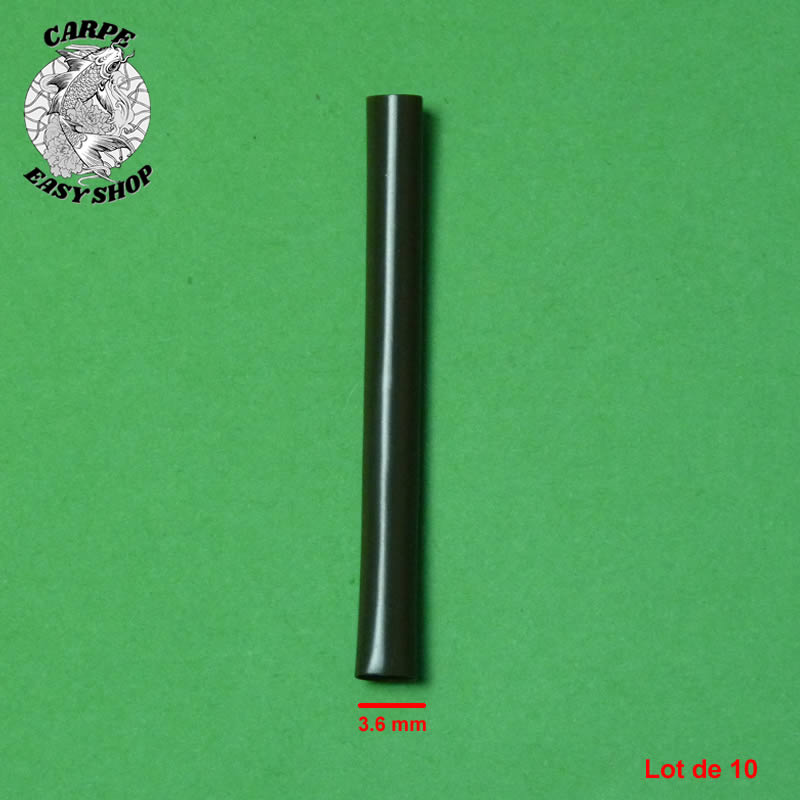 Lot De 6 Tubes Thermorétractables Silicone Pêche Carpe – Anti-Emmêlement, 3 Couleurs (Vert, Marron, Noir), 2m Chacun
