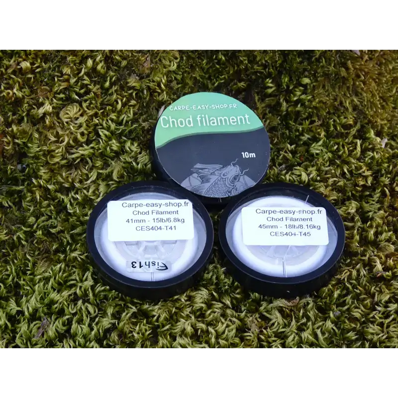 Chod Filament rigide pour montage carpe - Fluorocarbone 41 mm et 45 mm - Tackle carpe - Carpe Easy Shop